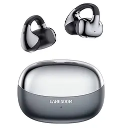 Спортвині кісткові навушники-кліпси Langsdom TS31 зі спрямованим Hi-Fi звуком, Bluetooth 6.0  Чорний