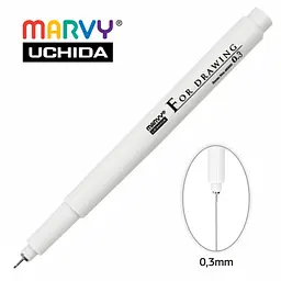 Лінер Marvy for Drawing 0.3 мм чорний 4600-S
