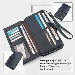 Чоловічий гаманець ST Leather 18454 (ST128) синій - мініатюра 2