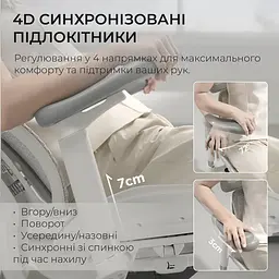 Ігрове крісло Sihoo DORO S100 Mesh White (S100-M302) - мініатюра 8