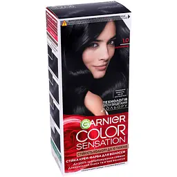 Фарба для волосся Garnier Color Sensation відтінок 1.0 ультра чорний 110 мл (C5651078) - мініатюра 4