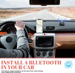 Аудіоприймач Greacesrio Bluetooth 5.3 HiFi, Bluetooth-адаптер з низькою затримкою та слотом для карт NFC/3,5 мм AUX/RCA/TF - мініатюра 3