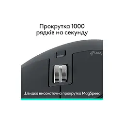 Мишка Logitech MX Master 3S Performance Bluetooth Graphite (910-007501) - мініатюра 3