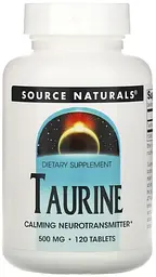 Таурин Source Naturals Taurine 500 мг 120 таблеток