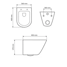 Підвісний унітаз VBI Levanzo white VBI-020200, Білий - мініатюра 2