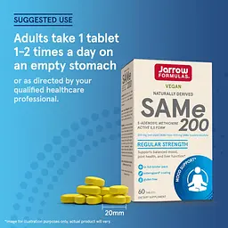 Дисульфат Тозилат Jarrow Formulas SAMe 200 мг 60 таблеток - мініатюра 6