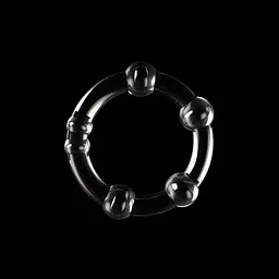 Набір ерекційних кілець Lovetoy Triple Beaded Ring Set 3 шт. прозорий - мініатюра 4