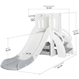 Гірка для дітей Mealux Merida White / Grey (KD-B011 White / Grey) - мініатюра 2