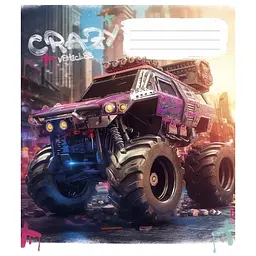 Зошит учнівський "Monster trucks" 048-3283L-2 у лінію, 48 аркушів