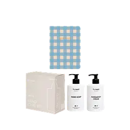 Подарунковий набір для догляду за шкірою рук Honest products  та блокнот (блакитний)