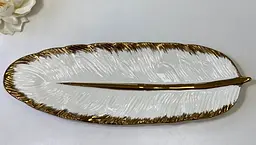 Тарілка "Біле перо", вел 12,5x36x2,5 см