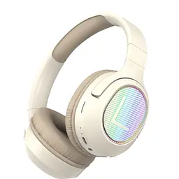 Бездротові навушники MSL-911 Bluetooth повнорозмірні HI-FI звук Extra Bass LED підсвічування бежевий