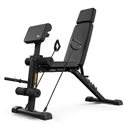 Лавка тренувальна з еспандерами Trex Sport TX-300B із партою Скотта - мініатюра 1