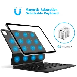 Чохол-клавіатура TECPHILE P129 Pro Wireless для iPad Pro 12.9" - мініатюра 2