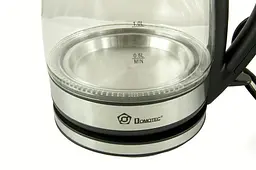 Електричний дисковий скляний чайник Domotec MS-8110 електричний чайник чорний - мініатюра 2