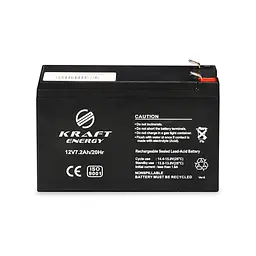 Акумуляторна батарея 12В 7.2Аг Kraft 12V7.2Ah/20Hr AGM свинцево-кислотна (44-00054) - мініатюра 2