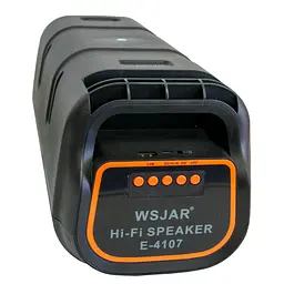 Bluetooth колонка RGB чорна акумуляторна, музична бездротова колонка E4107 BT WSJAR E-4107 - мініатюра 3