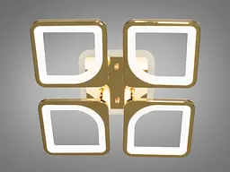 Стельова люстра Romin з диммером та LED підсвічуванням колір золото 80W - мініатюра 2