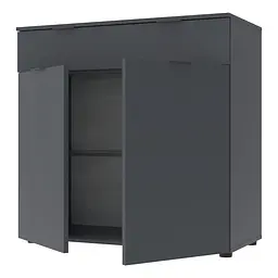 Комод Doros Рон 2 2 фасади 1 шухляда Графіт 80х38х100 (41516004) - мініатюра 6