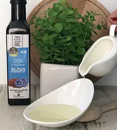 Олія льону, холодний віджим (250ml) "Біорозторопша" - мініатюра 2