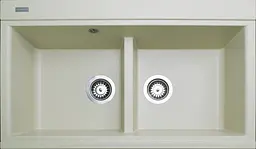 Кухонна мийка Adamant SIMILAR ivory 885x505x230 мм, 2 повнорозмірні чаші 88,5 см