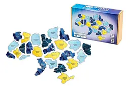 Пазли PuzA4-01350 "Карта України" на магнітах, дерев'яний PuzzleOK