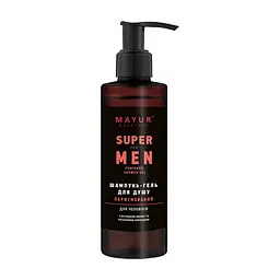 Гель для душу Mayur Super For Men парфумований для чоловіків 3 в 1 200 мл (4820230954975)