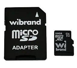 Карта пам'яті Wibrand microSDXC (UHS-1 U3) 256Gb class 10 (adapter SD) (WICDHU3/256GB-A)