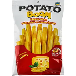 Палички Potato Boom Hit snack зі смаком картоплі з сиром 50 г