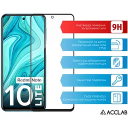 Скло захисне ACCLAB Full Glue Xiaomi Redmi Note 10 Lite Black (1283126517938) - мініатюра 3