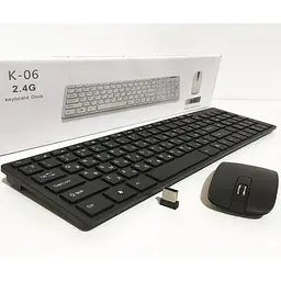 Клавіатура + миша бездротова UKC K-06 чорна (K-06_313) - мініатюра 6