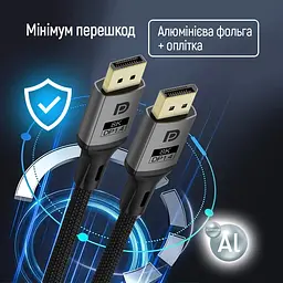 Кабель ColorWay DisplayPort-DisplayPort V1.4 8K 1.5м, Чорний (CW-CBDP093-BK) - мініатюра 2