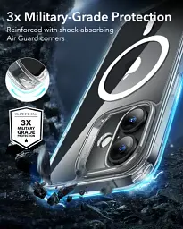 Прозорий чохол ESR Classic Hybrid Case (HaloLock) Clear для iPhone 16 (1A7670102) - мініатюра 3