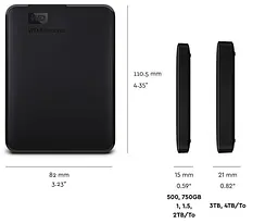Зовнішній жорсткий диск Western Digital Elements Portable 5Tb (WDBU6Y0050BBK-WESN) - мініатюра 6