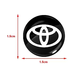 Наклейка з логотипом Toyota для автоключів d=15 мм Пластикова об'ємна (Завод) - мініатюра 2