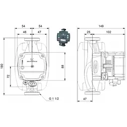 Циркуляційний насос Grundfos Alpha1 L 25-40 180 (99160579) - мініатюра 3