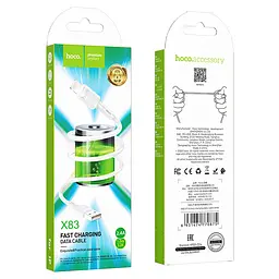 Кабель Hoco X83 iP Victory charging data cable White - мініатюра 2