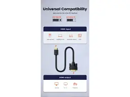 Кабель UGREEN HD106 HDMI to DVI v1.4 1.5m Black (11150) - мініатюра 2