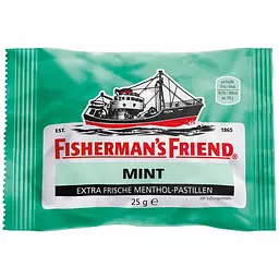 Льодяники Fisherman's Friend Mint Menthol-Pastillen Без цукру 25г