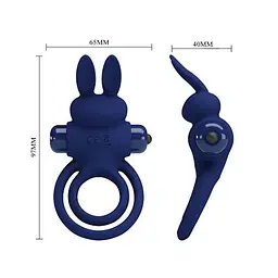 Віброкільце Pretty Love Vibro Penis Ring Bunny III - мініатюра 3