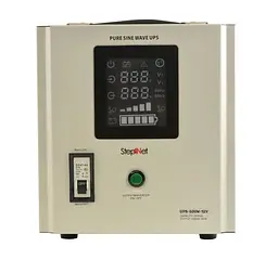 Джерело безперебійного живлення з правильною синусоїдою Step4Net UPS-800VA 500Вт, LCD, 12V під зовнішній АКБ, заряд 10A - мініатюра 2