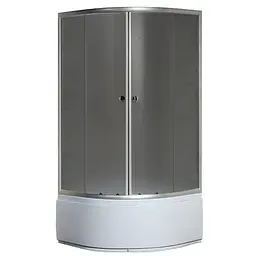 Душова кабіна з високим піддоном Mixxus Plain SCT01-90x90x195-GR Satin сіре тоноване скло 4 мм MI6895, Універсальна, тонований, хром матовий - мініатюра 4