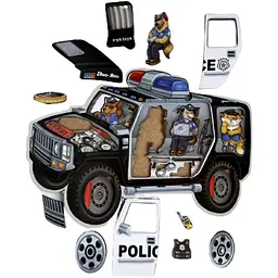 Дерев'яний пазл-сортер Поліція Ubumblebees (ПСФ111) PSF111, 25 деталей - мініатюра 2