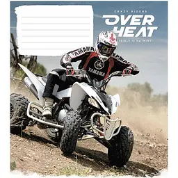Зошит учнівський Школярик Over heat, у клітинку, 18 аркушів, ВД-лак, 25 шт. (018-3218K) - мініатюра 5