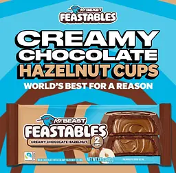 Шоколадні цукерки Feastables MrBeast Creamy Hazelnut Chocolate Cups 40г - мініатюра 6