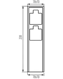 Стовпчик з розеткою Kanlux 36585 Dasto IP44 - мініатюра 4