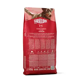 Сухий корм для активних собак Carnilove Active Venison & Reindeer & Wild Boar Active Adults суперпреміум оленина і дикий кабан 12 кг - мініатюра 2