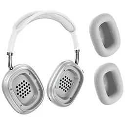 Бездротові накладні навушники Hoco W65 Plus, ANC, BT5.4, AUX, 400mAh, 45h, Silver - мініатюра 3