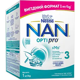 Детская смесь молочная сухая NAN 3 OPTIPRO с олигосахаридом 2´FL для детей от 12 месяцев 1 кг