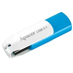USB флеш накопичувач Apacer 64GB AH357 Blue USB 3.1 (AP64GAH357U-1) - мініатюра 2